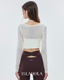 ISLACB046 Mist Sheer Long Sleeve Crop Top (Fixed Pad)