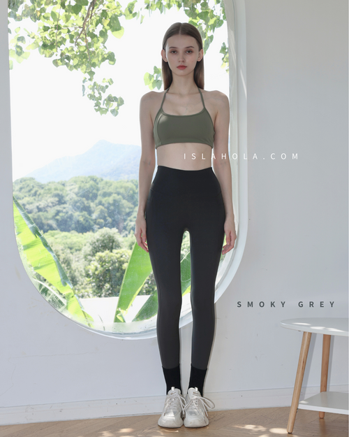 Islal015 High waisted side pocket leggings (修身版型)