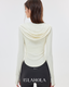 ISLAOUT072 Airy Hood Button Long Sleeve Outer