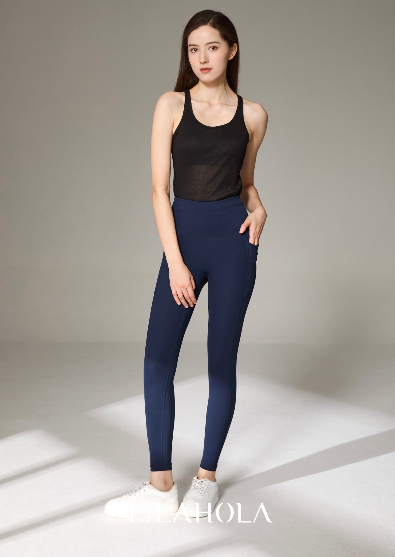 ISLAL015 High waisted side pocket leggings
