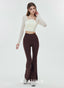 ISLACB046 Mist Sheer Long Sleeve Crop Top (Fixed Pad)