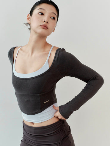 ISLAOUT079 Soft Veil Layering Top (ISLAHOLA Exclusive)