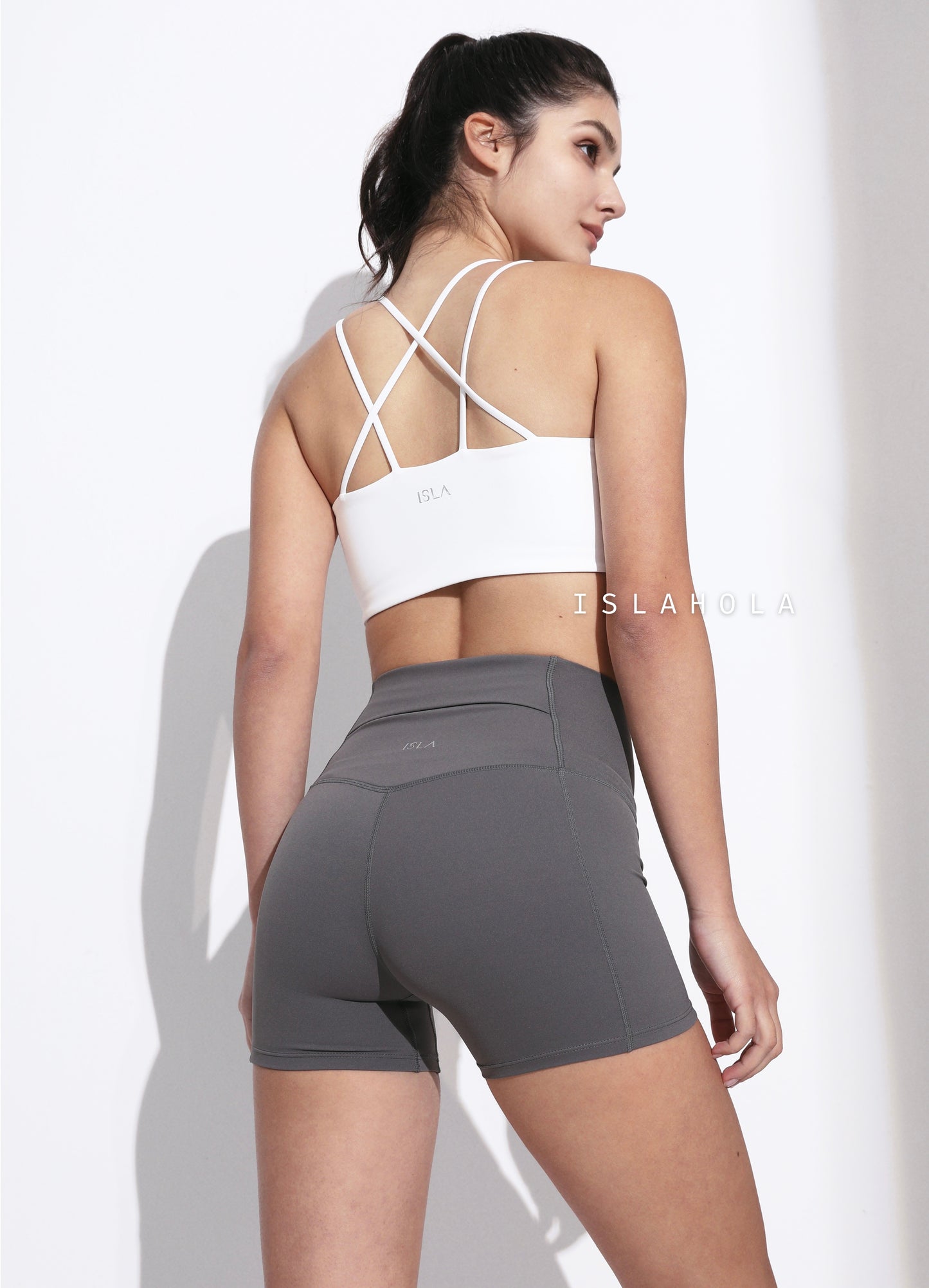 ISLASP009 High waisted ultra soft back pocket 3 parts pant