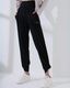 ISLABP001 High waisted slit banding pant (Black)