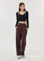 ISLACB045 Layered Elegance Button Long Sleeve crop Top (Fixed Pad)