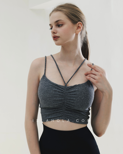 ISLAB042 Front V Shirring bra top