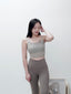 ISLAB031 Shirring Layered bra top (4色）(固定胸墊）