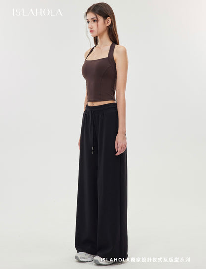 ISLABP019 Airy Fleece Drawstring Wide Leg Pants (ISLAHOLA Exclusive)