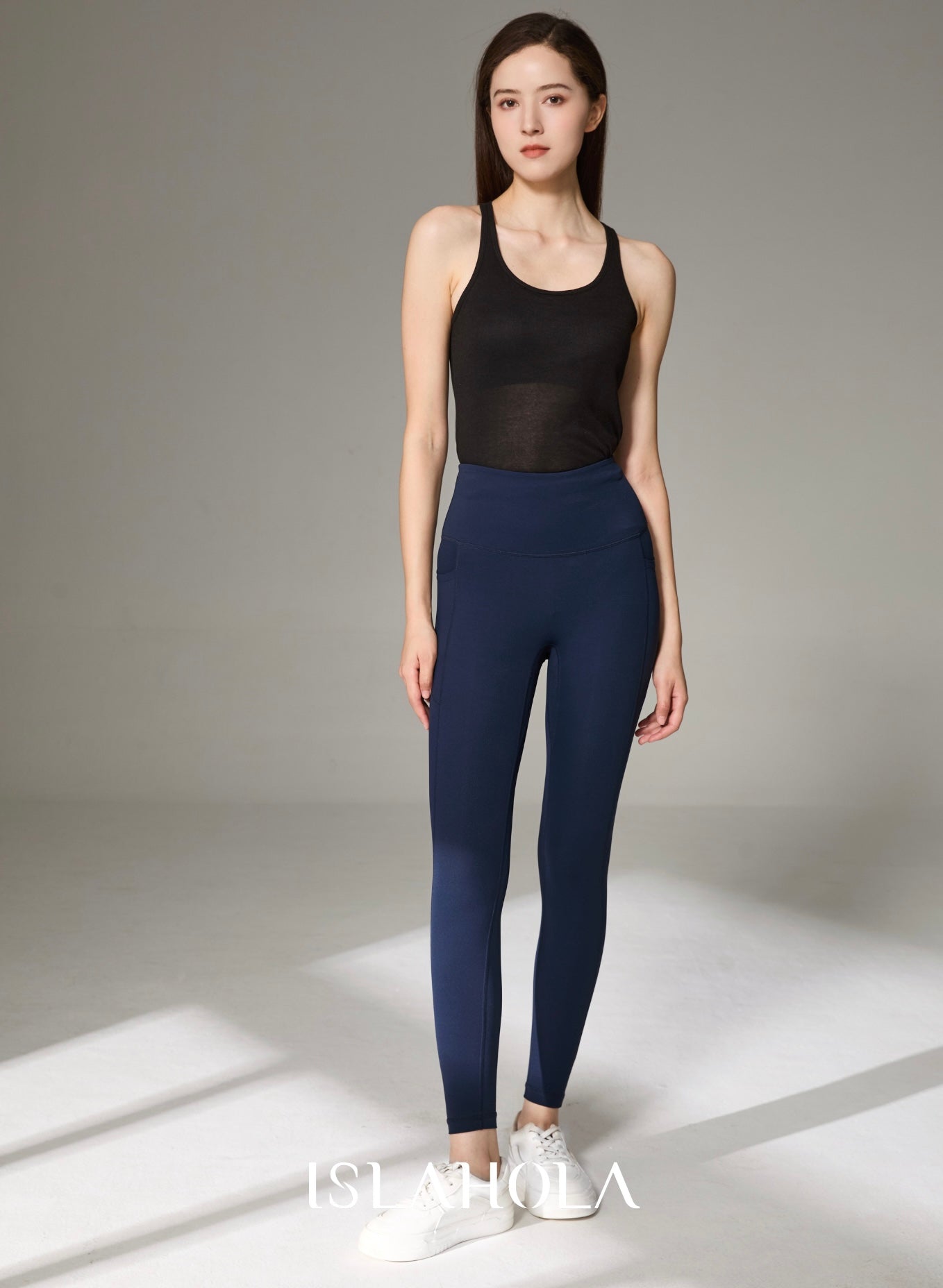 ISLAL015 High waisted side pocket leggings