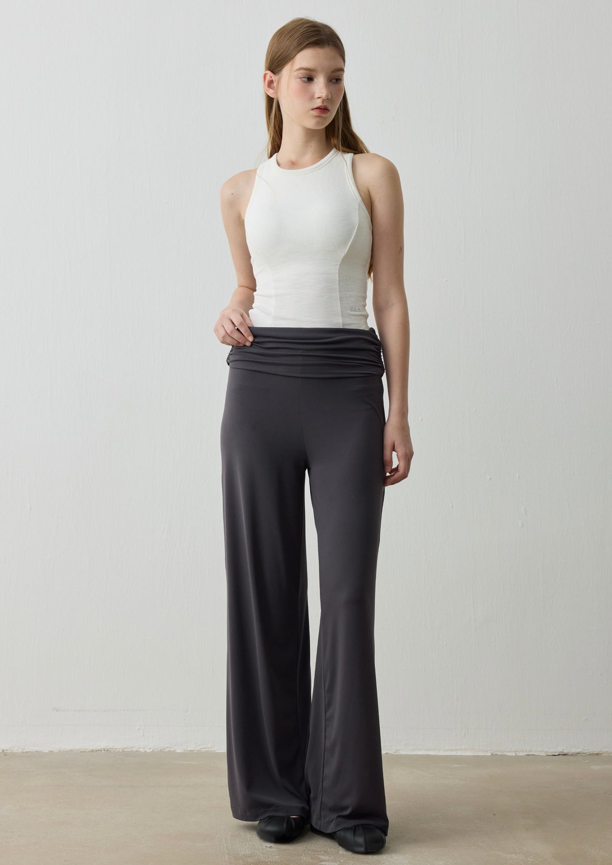 ISLABP021 Fluid Ruched Foldover Pants (ISLAHOLA EXCLUSIVE)