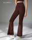 ISLABC008 High waisted cross back slit bootcut pants (ISLAHOLA 獨家面料及版型)