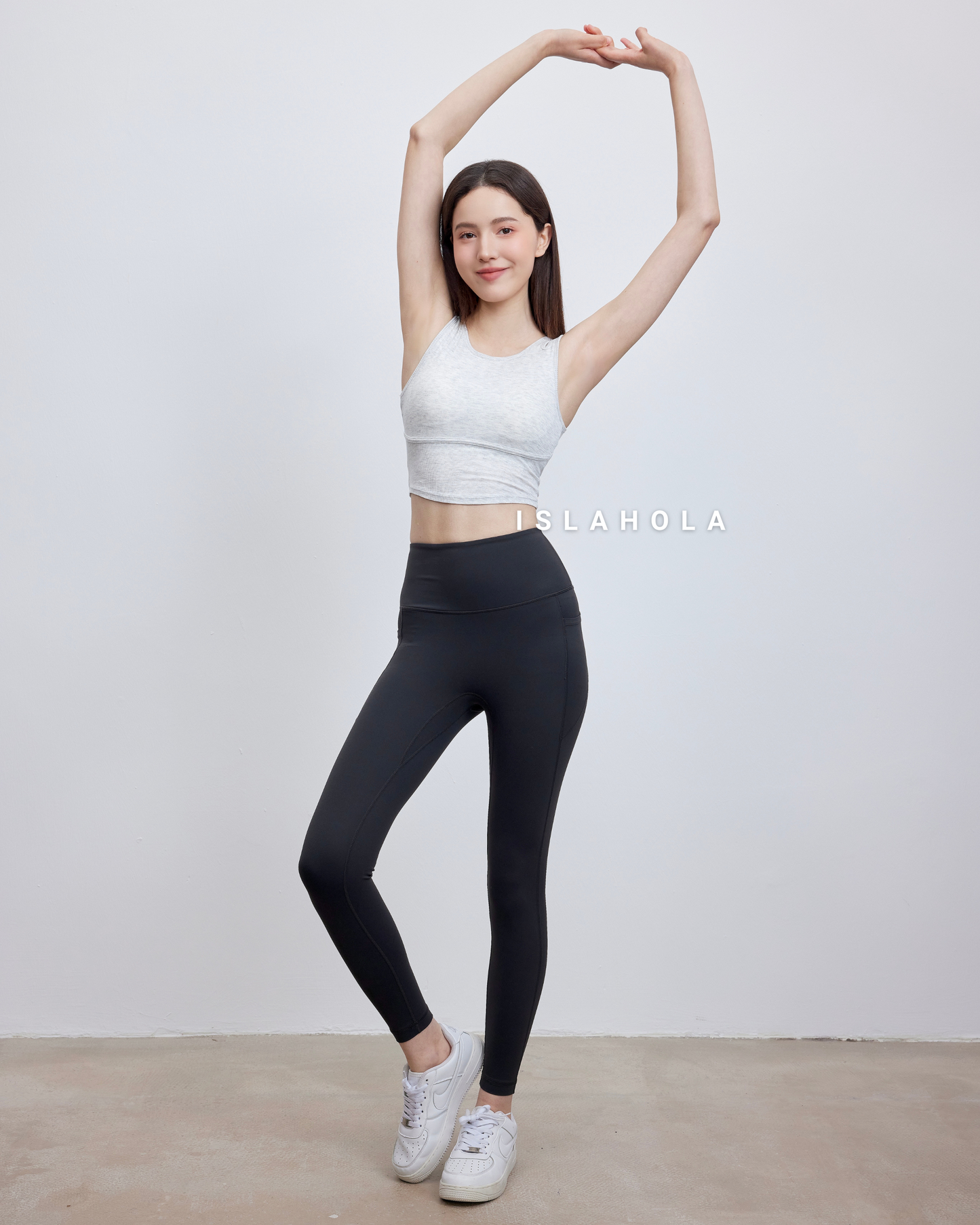 ISLAL015 High waisted side pocket leggings
