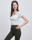 ISLACB041 Ultra soft cotton short sleeve crop top