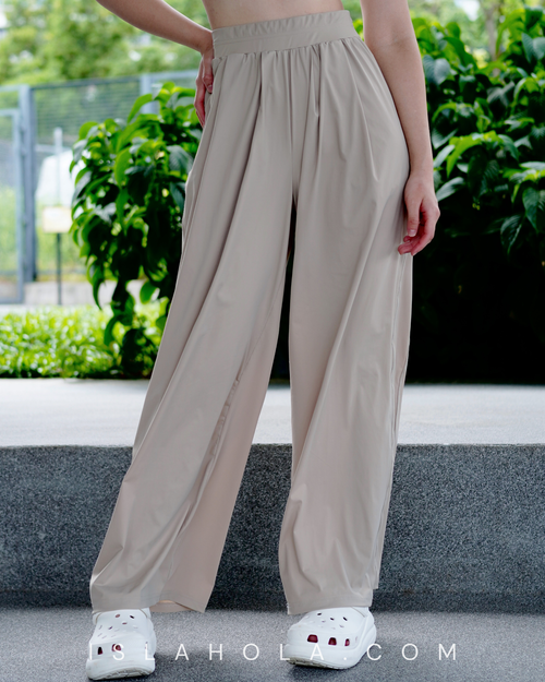 ISLABP014 Highly elastic Anti-UV cooling wide leg pants (3 colours）