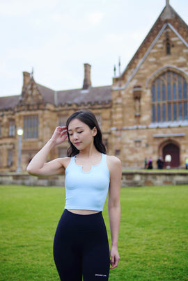 ISLACB003 V-neckline Crop Top (4 Colour) （Fixed Pad）