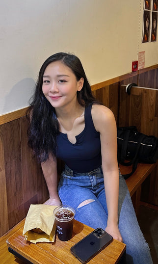 ISLACB003 V-neckline Crop Top (4 Colour) （Fixed Pad）