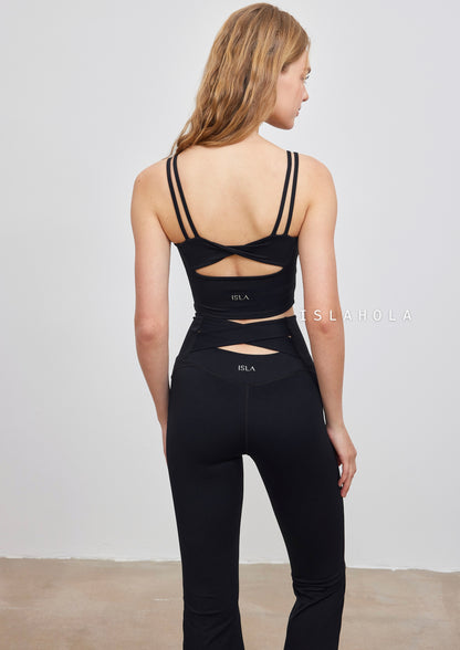 ISLABC008 High waisted cross back slit bootcut pants (ISLAHOLA Exclusive)