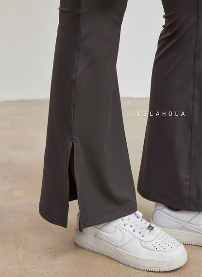 ISLABC008 High waisted cross back slit bootcut pants (ISLAHOLA Exclusive)