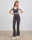 ISLABC008 High waisted cross back slit bootcut pants (Islahola 獨家面料及版型)