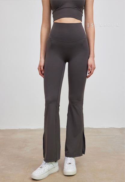 ISLABC008 High waisted cross back slit bootcut pants (ISLAHOLA Exclusive)