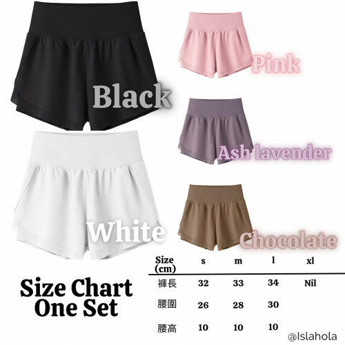 ISLASP004 High waisted sport short pant (5 colors)