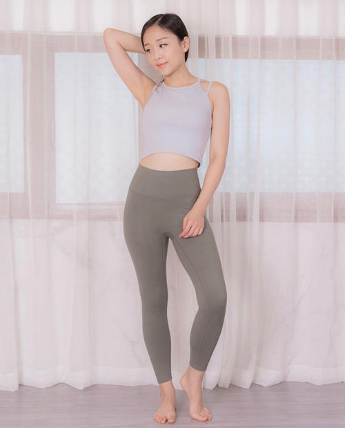 ISLAL006 One zero cut high waisted comfy pant (Misty green)