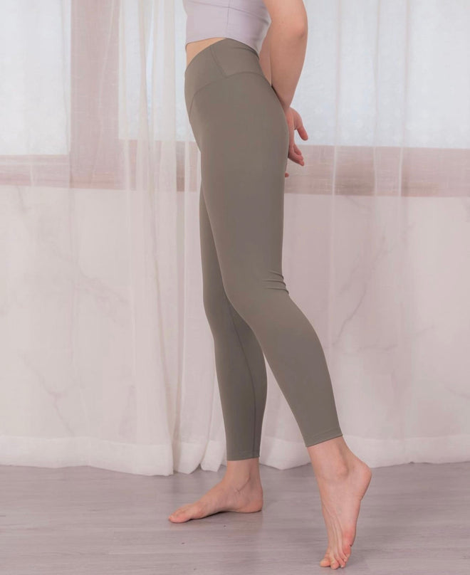 ISLAL006 One zero cut high waisted comfy pant (Misty green)